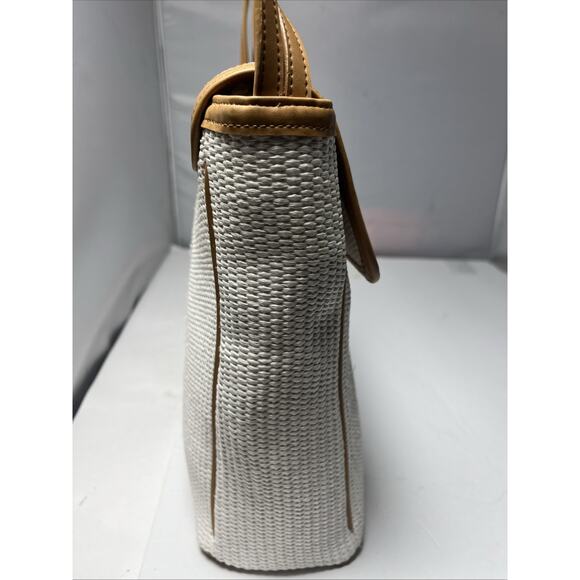 Vintage Fossil 1954 Woven Shoulder Crossbody Bag Purse White - Picture 5 of 8